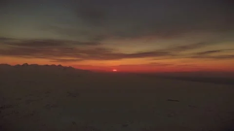 Snowy Mountain Sunset Video stock 227175282