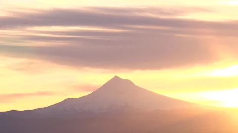 Snowy Mountain Sunset Time Lapse Stock Footage 47032461