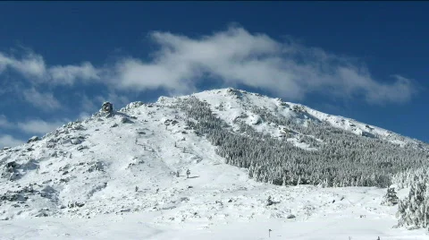 Snowy mountain time lapse Stock Footage 328648
