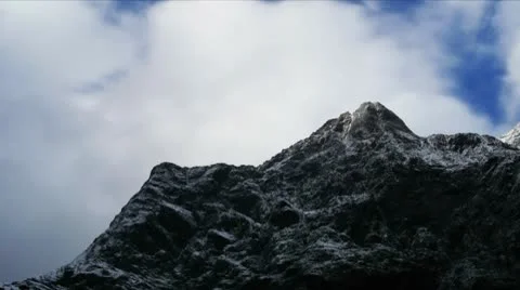 Snowy mountain time lapse Stock Footage 10733801