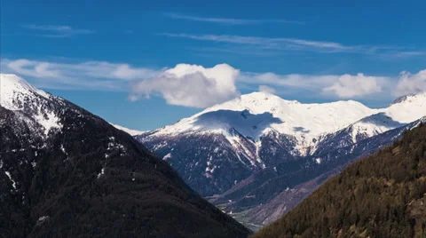 Snowy Mountain Time Lapse Stock Footage 37335111