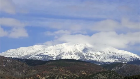 Snowy mountain time lapse Stock-Footage 233415803