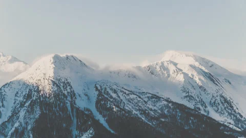 Snowy Mountain Timelapse (4K) Stock Footage 147380192