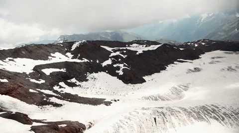 Snowy mountain tops Stock Footage 68413456