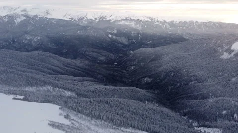 Snowy mountain valley Stock Footage 246946107