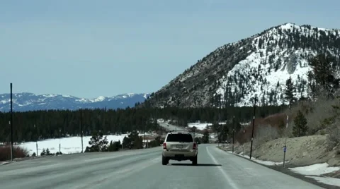 Snowy Mountain Valley Pass Video stock 49169495