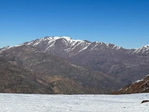 Snowy Mountain View Stock Photos