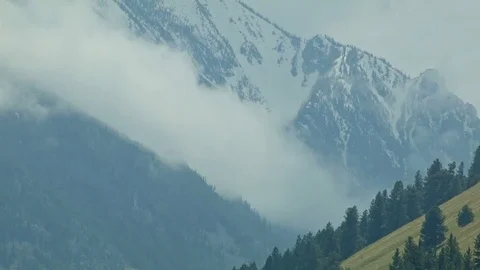 Snowy mountains and clouds 2 Wallowas Oregon 10 Stock Footage 81877927