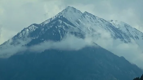 Snowy mountains and clouds 3 Wallowas Oregon 11 Video stock 81878013