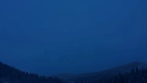Snowy Mountains and Clouds Timelapse, Carpatians, Ukraine, 4.6 K Stock Footage 83345680
