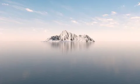 Snowy mountains background, 3d rendering. Stock Illustration