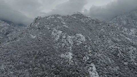 Snowy mountains Corsica Stock Footage