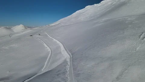 Snowy mountains drone Stock Footage 260607256