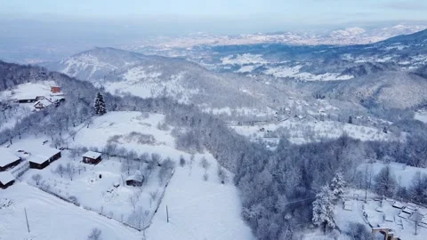 Snowy mountains Video stock 261591702