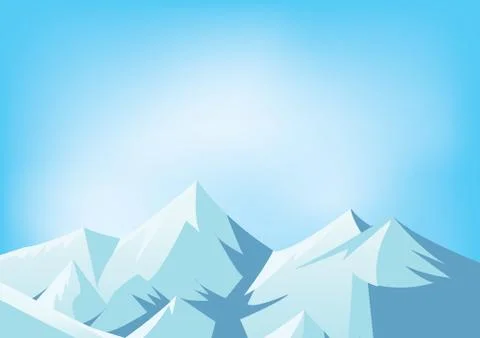 Snowy mountains Stock Illustration