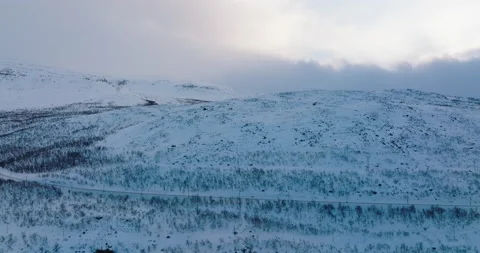 Snowy mountains in Lapland Stock Footage 220042632