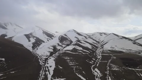 Snowy mountains panoramic views Stock Footage 240121891