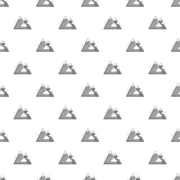 Snowy mountains pattern Illustrazione stock