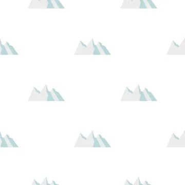 Snowy mountains pattern seamless Stock Illustration