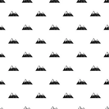 Snowy mountains pattern, simple style 스톡 일러스트