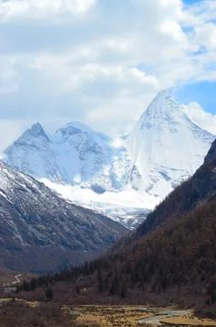 Snowy mountains Stock Photos