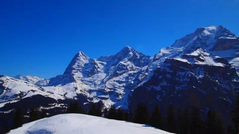 Snowy mountains Stock Photos