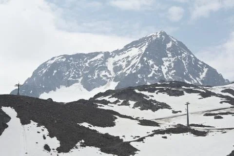 Snowy mountains 스톡 사진