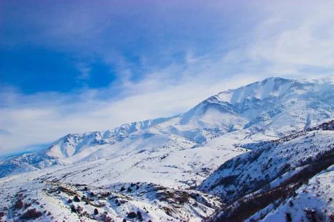 Snowy mountains Stock Photos