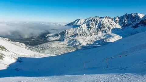 Snowy mountains Stock Photos