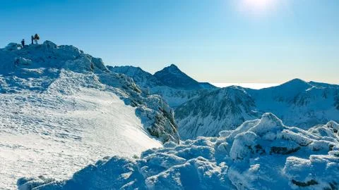 Snowy mountains Stock Photos