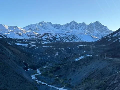 Snowy Mountains Stock Photos