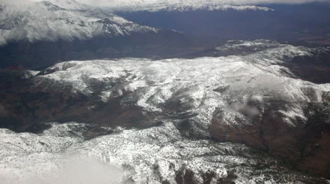 Snowy Mountains from Plane Stock Footage 48848301
