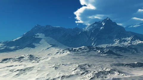 Snowy mountains time-lapse Stock Footage 47741615