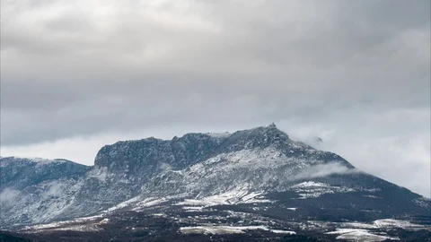 Snowy mountains, time lapse Stock Footage 70209569