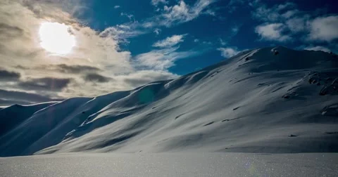 Snowy Mountains Timelapse 4k Stock Footage 44794389