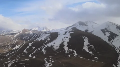 Snowy mountains winter Video stock 240120376