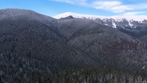 Snowy mountains in winter Stock Footage 255165057