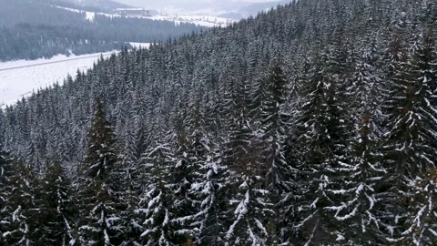 Snowy mountains in winter Video stock 255188735