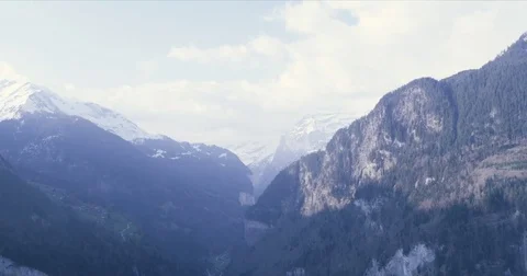 Snowy Mountainscape In Day Stock Footage 78074034