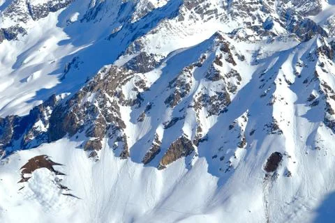Snowy mountainside Stock Photos