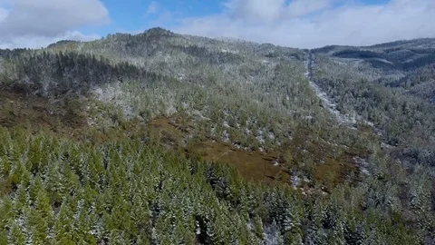 Snowy Mountainside, Somewhere in Oregon Stockbeeldmateriaal 86285503