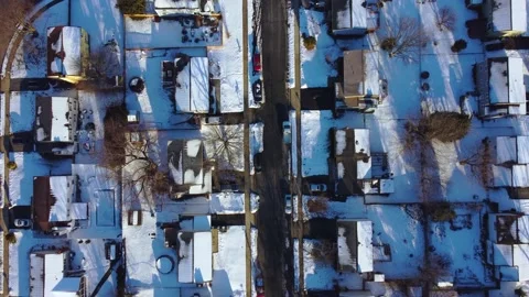 Snowy Neighborhood 2 4 2021 Stock Footage