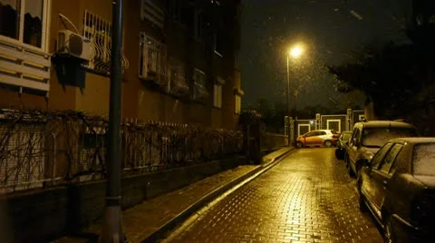 Snowy Night Video stock 10797504