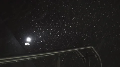 Snowy night Stock Footage 147895560