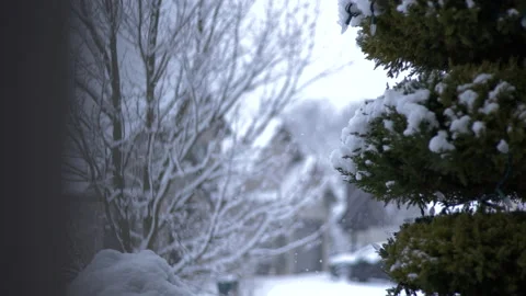 Snowy outside Scenery 스톡 동영상 130881048