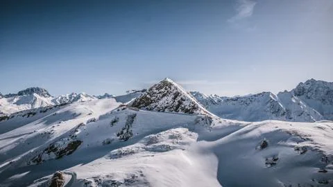 Snowy Pass Foto stock
