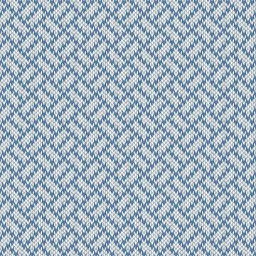 Snowy Paths. Seamless woolen knitted pattern Illustrazione stock