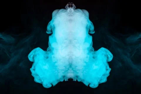 A snowy pattern with the help of light, colorful backlighting in blue and exh Stockfoto's