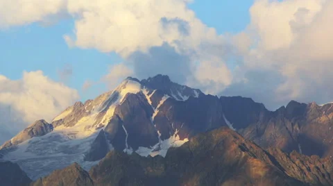 Snowy peaks time lapse Stock Footage 41828685