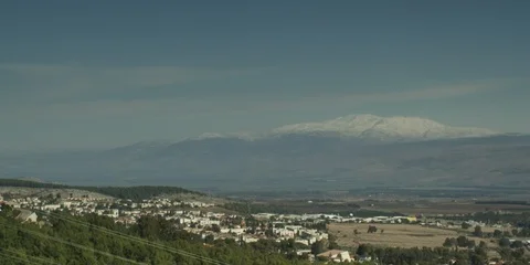 Snowy peaks in winter Stock Footage 112957060